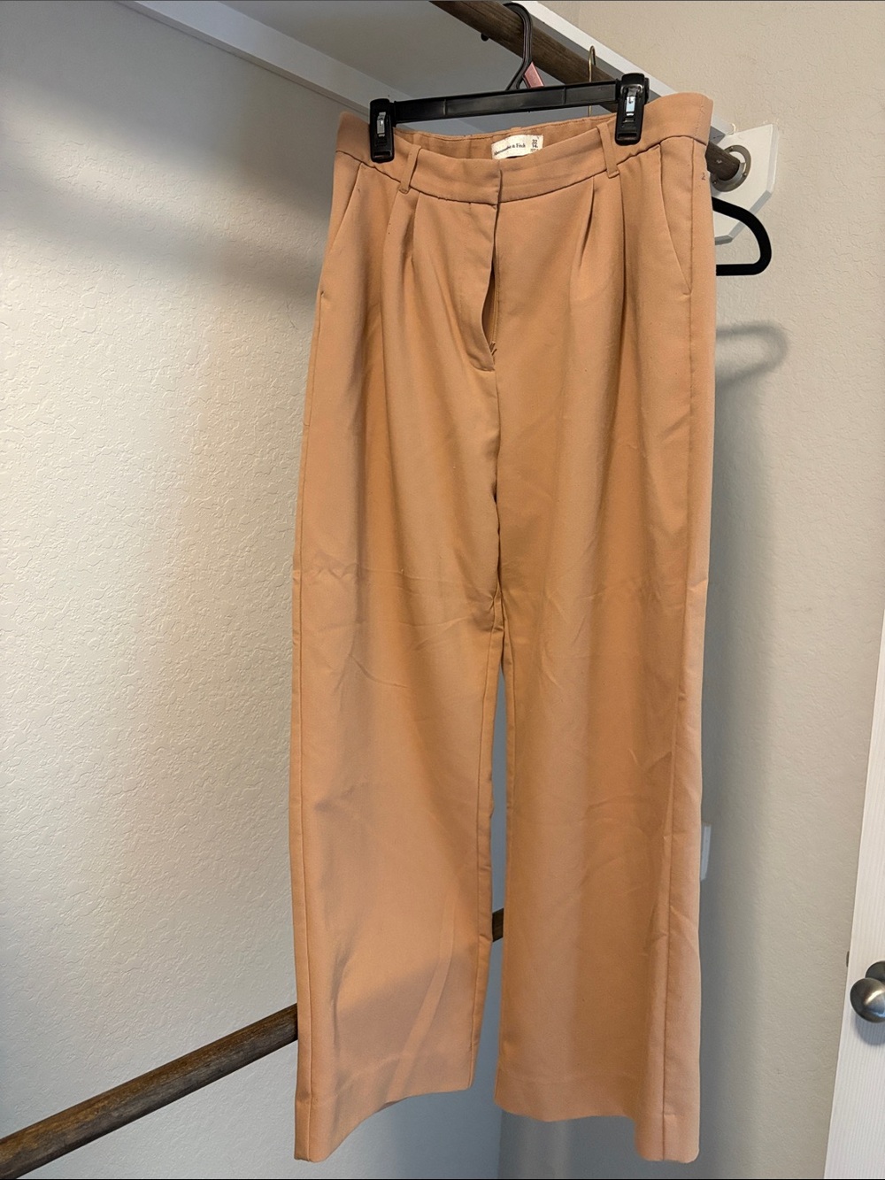 Abercrombie & Fitch Women's Wide-Leg Trousers - Tan